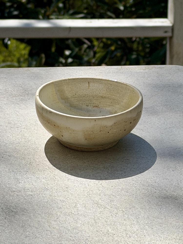 Tri color beige matte bowl, handmade by Suzanne Luna