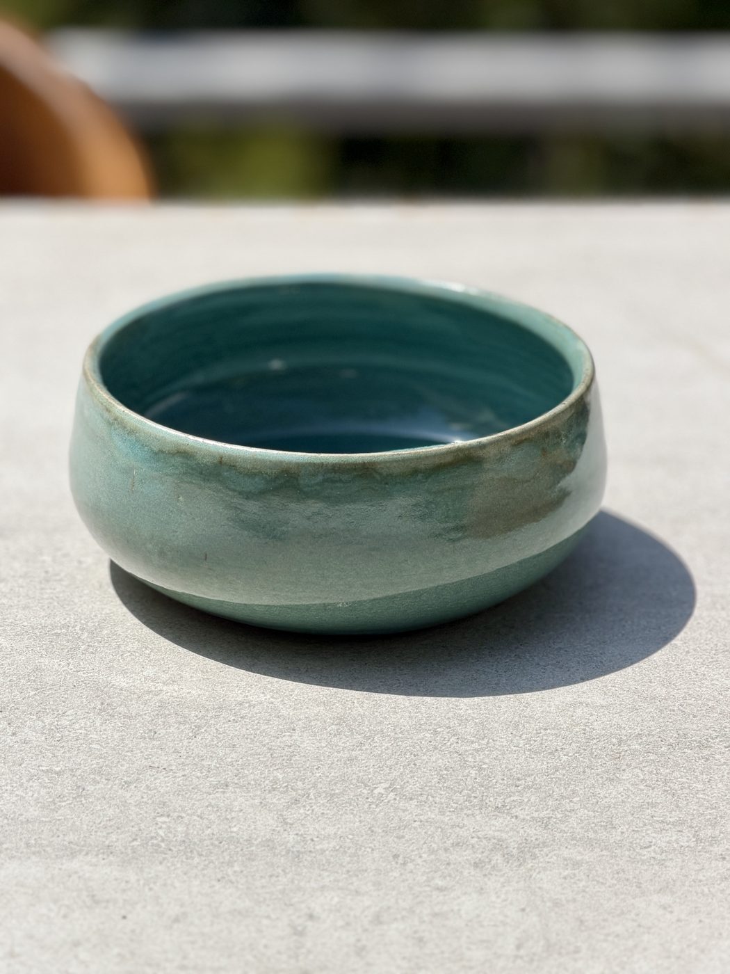Stoneware medium Ocean blue bowl, handmade by Suzanne Luna
