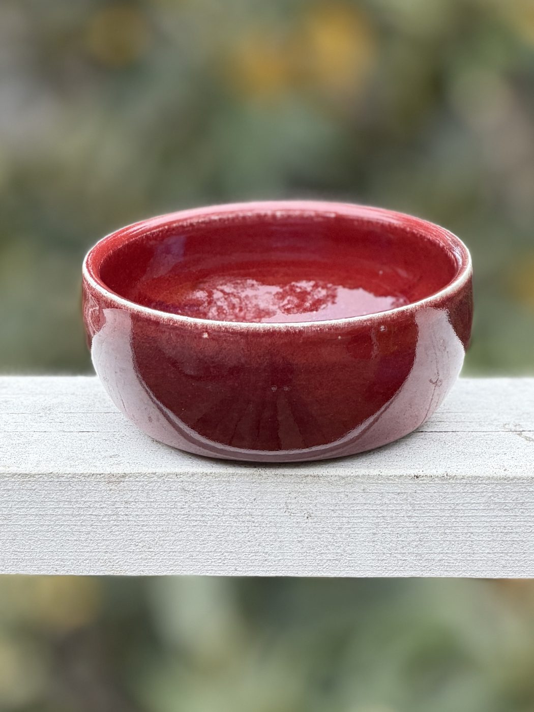 Stoneware medium Cranberry bowl, handmade by Suzanne Luna