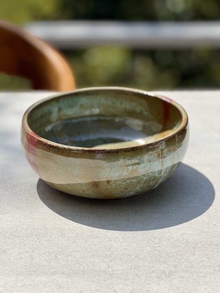 Large mixed glaze bowl, handmade by Suzanne Luna