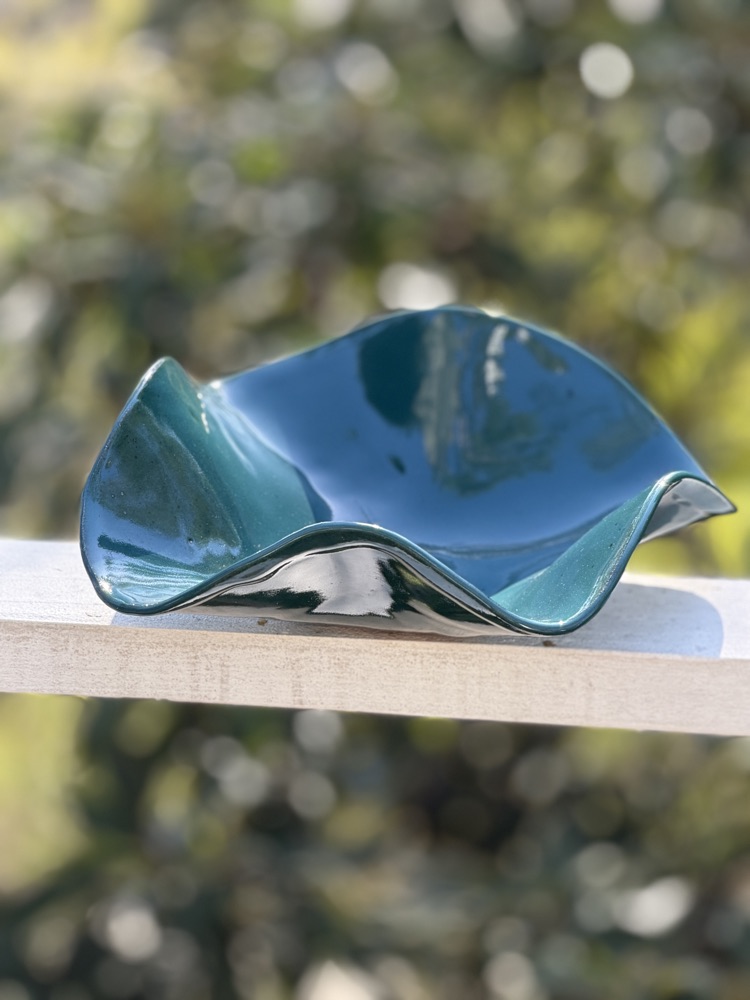 Sting ray teal, handmade by Suzanne Luna