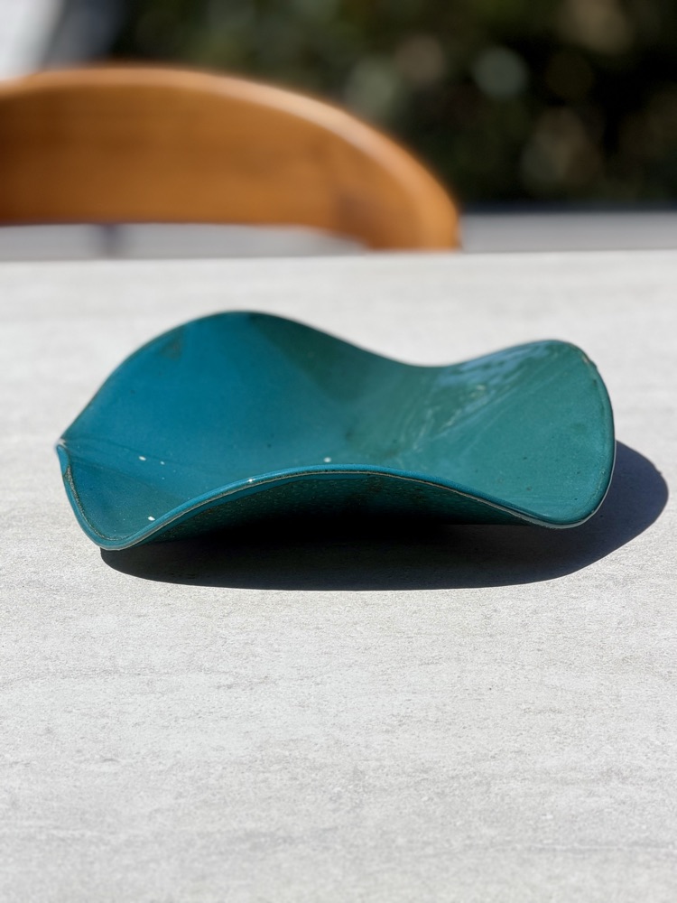 Discounted Stingray dish (glaze issue on rim), handmade by Suzanne Luna